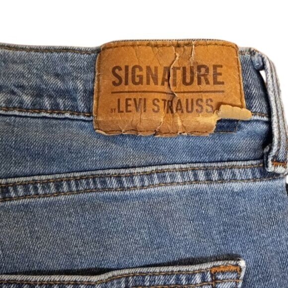 Signature By Levi Strauss W36 L32 Mens Athletic Jeans Medium Wash Blue Denim - Picture 15 of 15